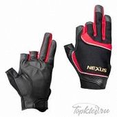 Перчатки Shimano Nexus GL-181M 3 пальца обрез. красн. L