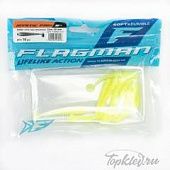 Мягкая приманка Flagman виброхвост Mystic Fish 2" #127 Lime Chartreuse