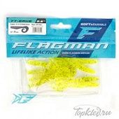 Мягкая приманка Flagman виброхвост TT-Grub 2.5'' #112 Chartreuse
