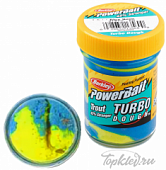 Паста форелевая Berkley PowerBait Select Glitter Turbo Dough Blue Neon 50gr