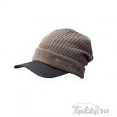 Кепка зимняя Shimano BREATHHYPER+℃ Knit Cap Серая (with brim) CA-065Q