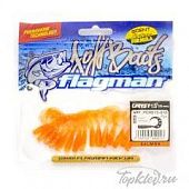 Мягкая приманка Flagman твистер Cheesy 1,5" chart orange 15pc salmon