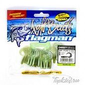 Мягкая приманка Flagman твистер Cheesy 1,5" pearly mint 15pc garlic